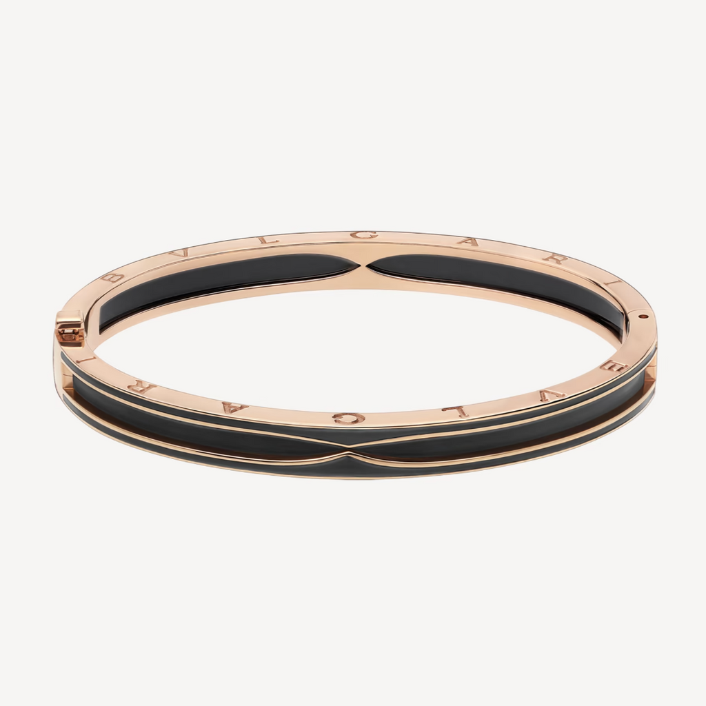 [⭐DORISW]ZERO 1 PINK GOLD WITH MATTE BLACK CERAMIC BRACELET