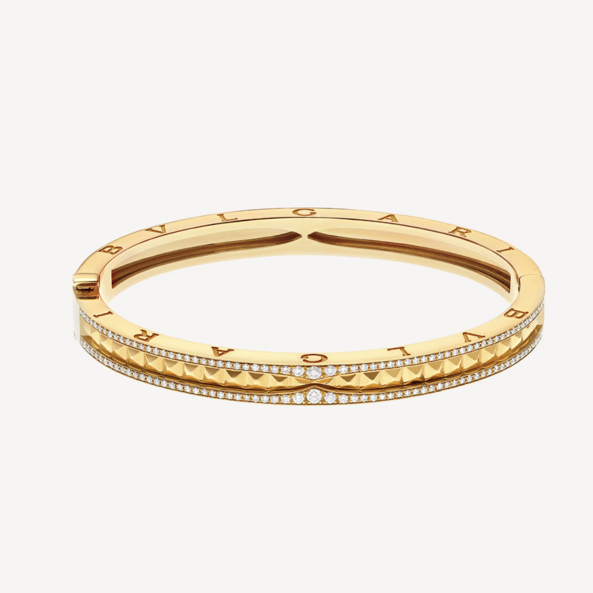 [⭐DORISW]ZERO 1 SPIRAL AND PAVED DIAMOND GOLD BRACELET