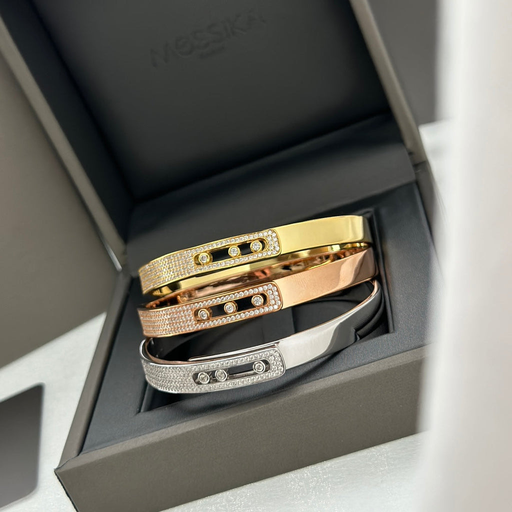 [⭐DORISW]Move Noa Armreif aus Roségold mit Pavé-Diamanten