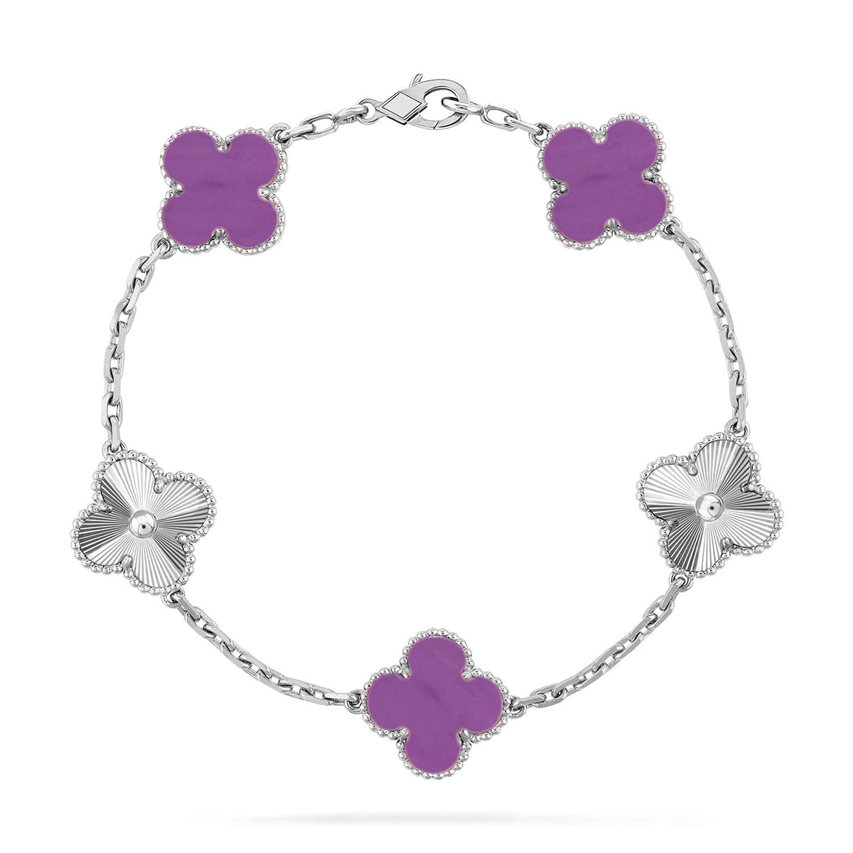 [[⭐DORISW] ]New  CLOVER 5 MOTIF VIOLET BRACELET COLLECTION