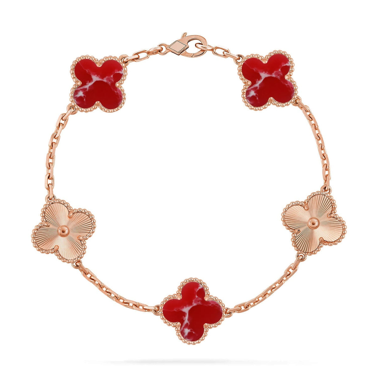 [[⭐DORISW] ]New CLOVER 5 MOTIF RED PATTERN BRACELET COLLECTION