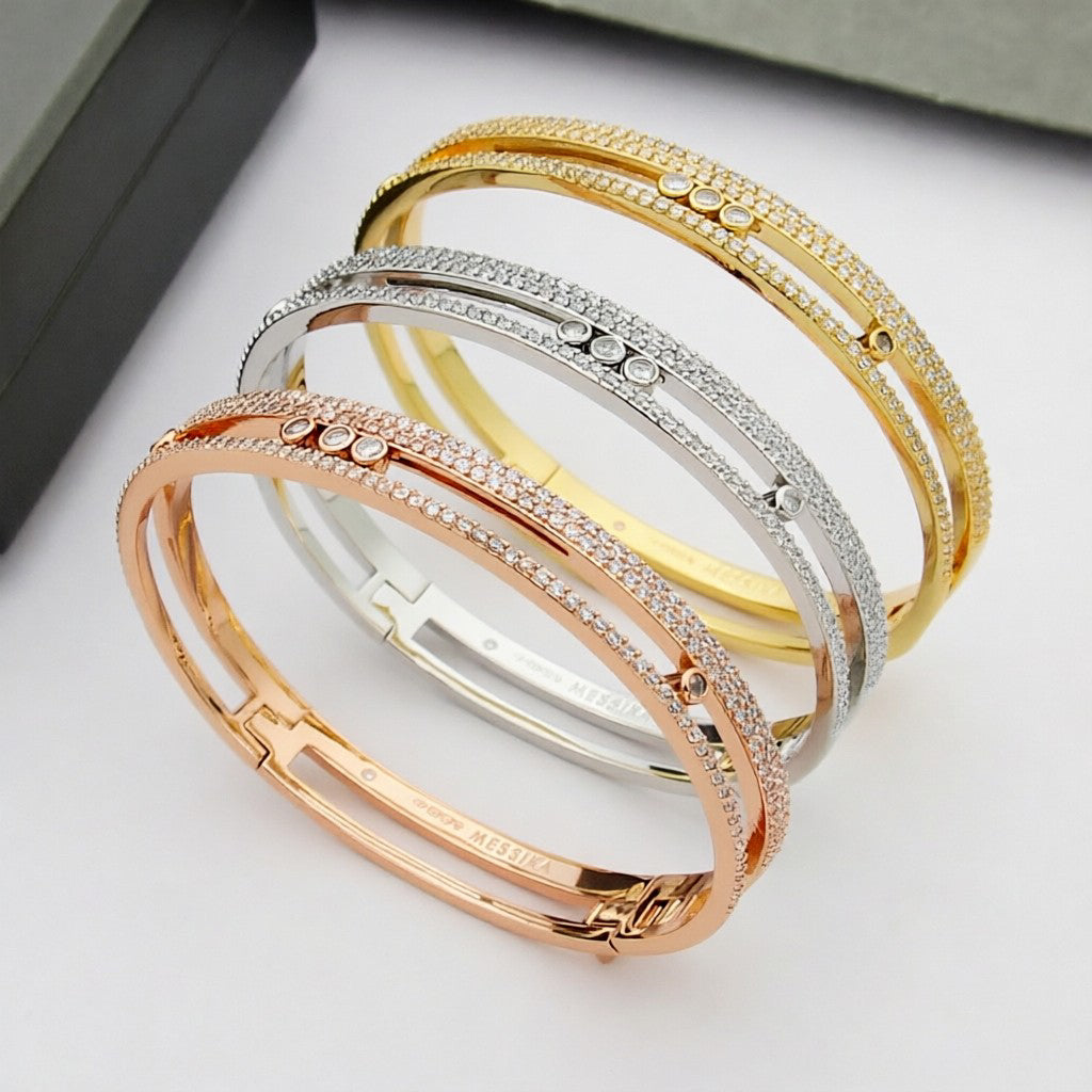 [⭐DORISW]Move Romane Armreif mit Pavé-Besatz