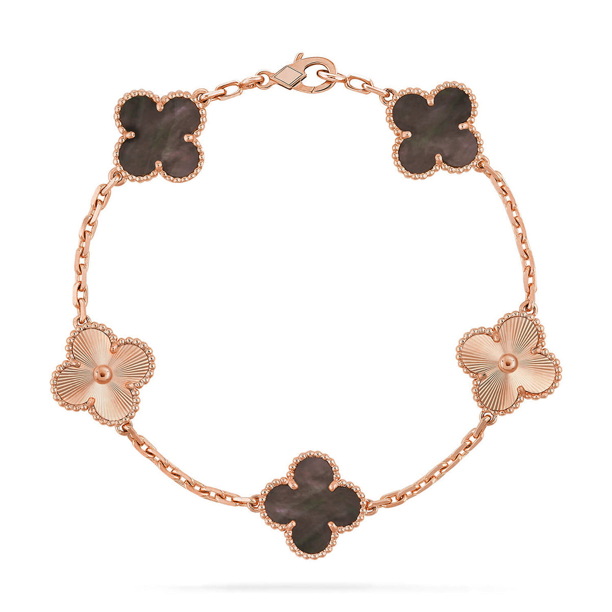 [[⭐DORISW] ]New CLOVER 5 MOTIF GRAY MOP BRACELET COLLECTION