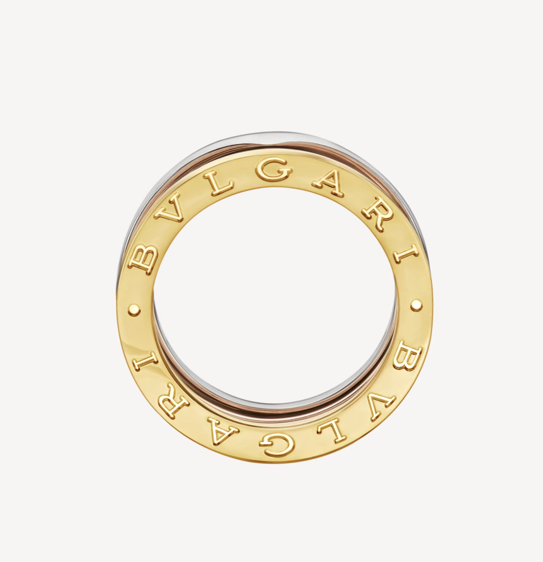 [⭐DORISW]ZERO 1 THREE-BAND ROSE WHITE AND YELLOW RING