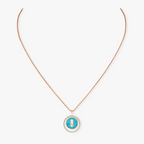 [[⭐DORISW] ]  MOVE 1 DIAMOND TÜRKIS ROSÉGOLD DIAMANT-HALSKETTE
