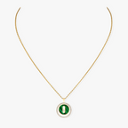 [[⭐DORISW] ]  MOVE 1 DIAMOND MALACHITE GOLD DIAMOND NECKLACE