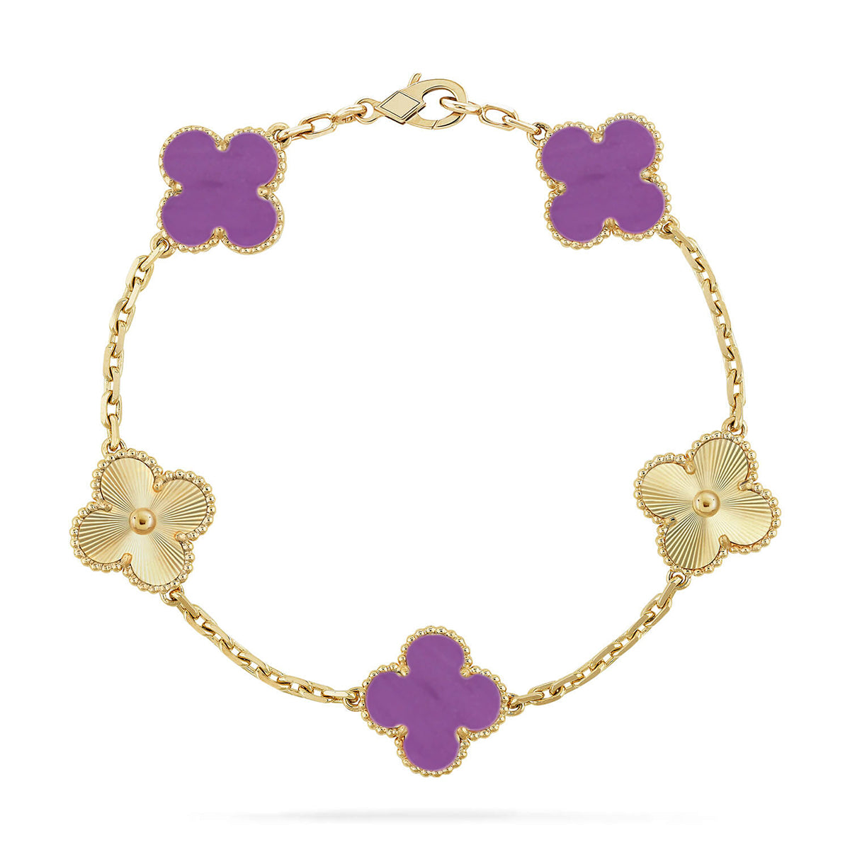 [[⭐DORISW] ]New  CLOVER 5 MOTIF VIOLET BRACELET COLLECTION