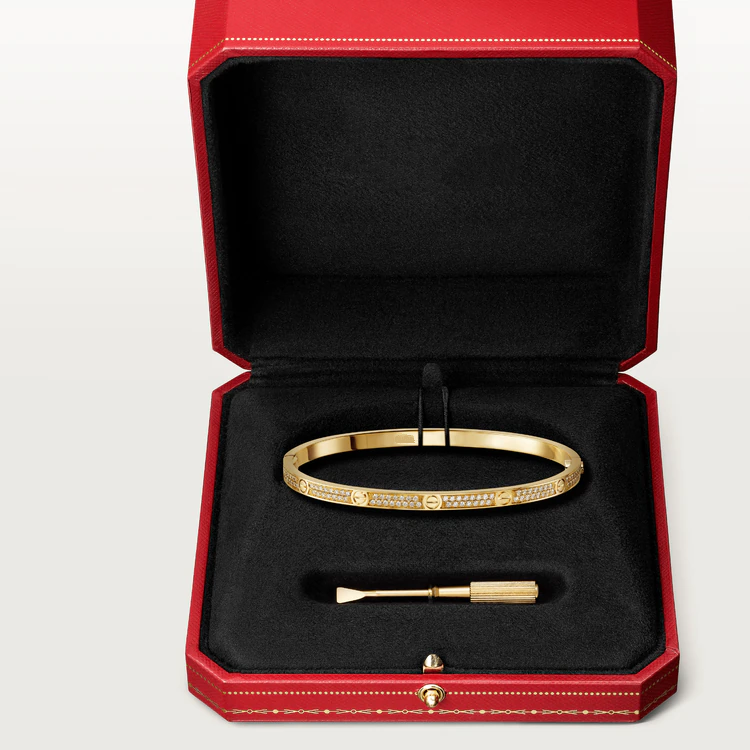 [⭐DORISW] LOVE BRACELET 3.65MM DIAMOND-PAVED