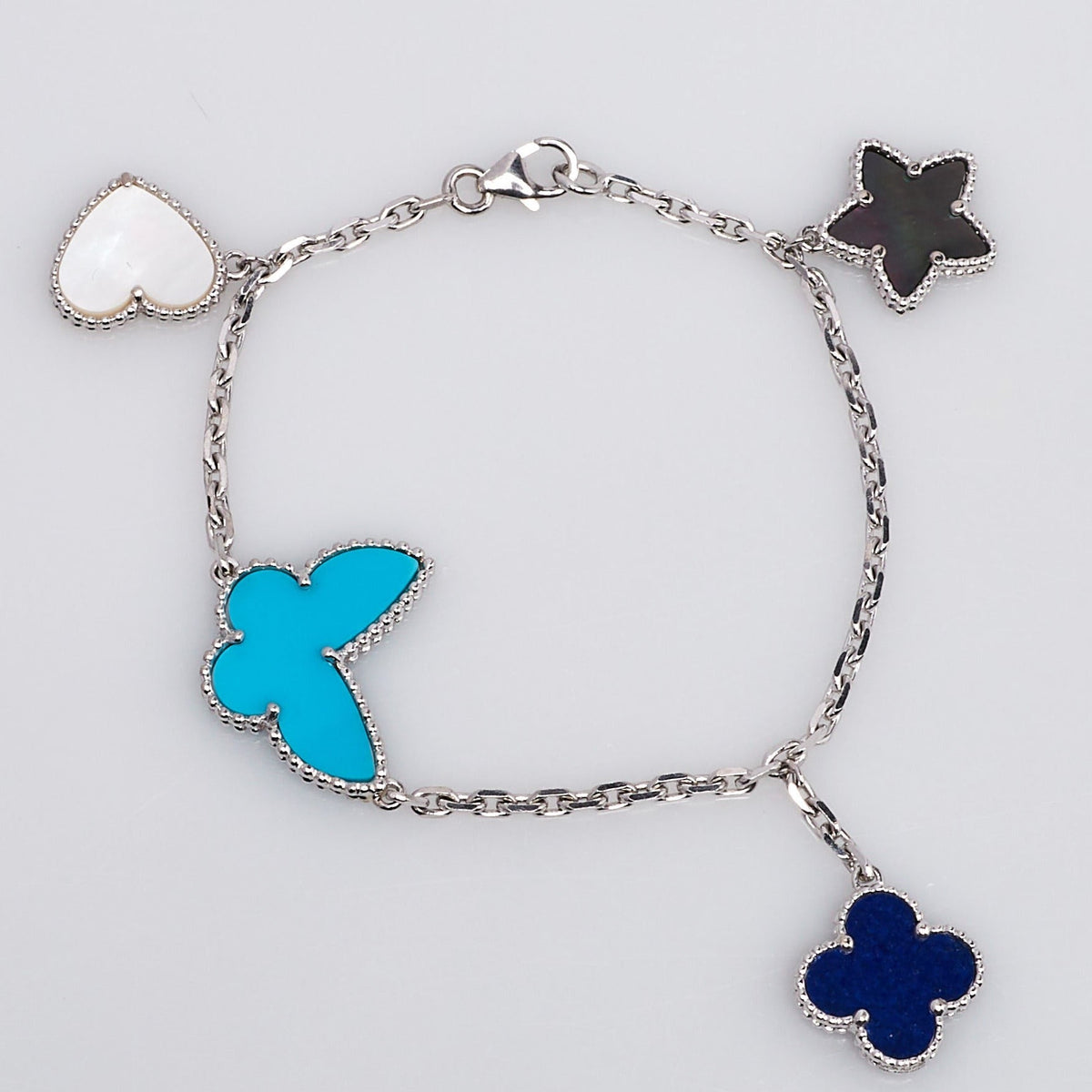 [⭐DORISW] LUCKY SPRING SILVER BRACELET 4 MOTIF