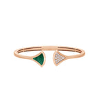 [⭐DORISW]DREAM BRACELET OPEN MALACHITE PINK GOLD