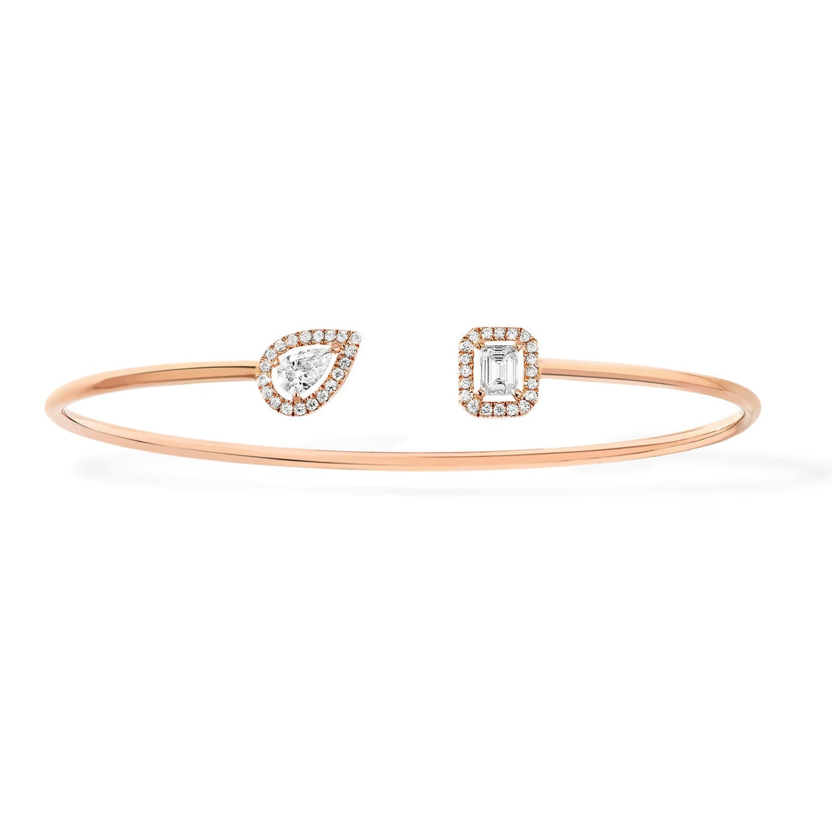 [⭐DORISW]JONC FLEX MY TWIN TOI & MOI ARMBAND SILBER DIAMANT