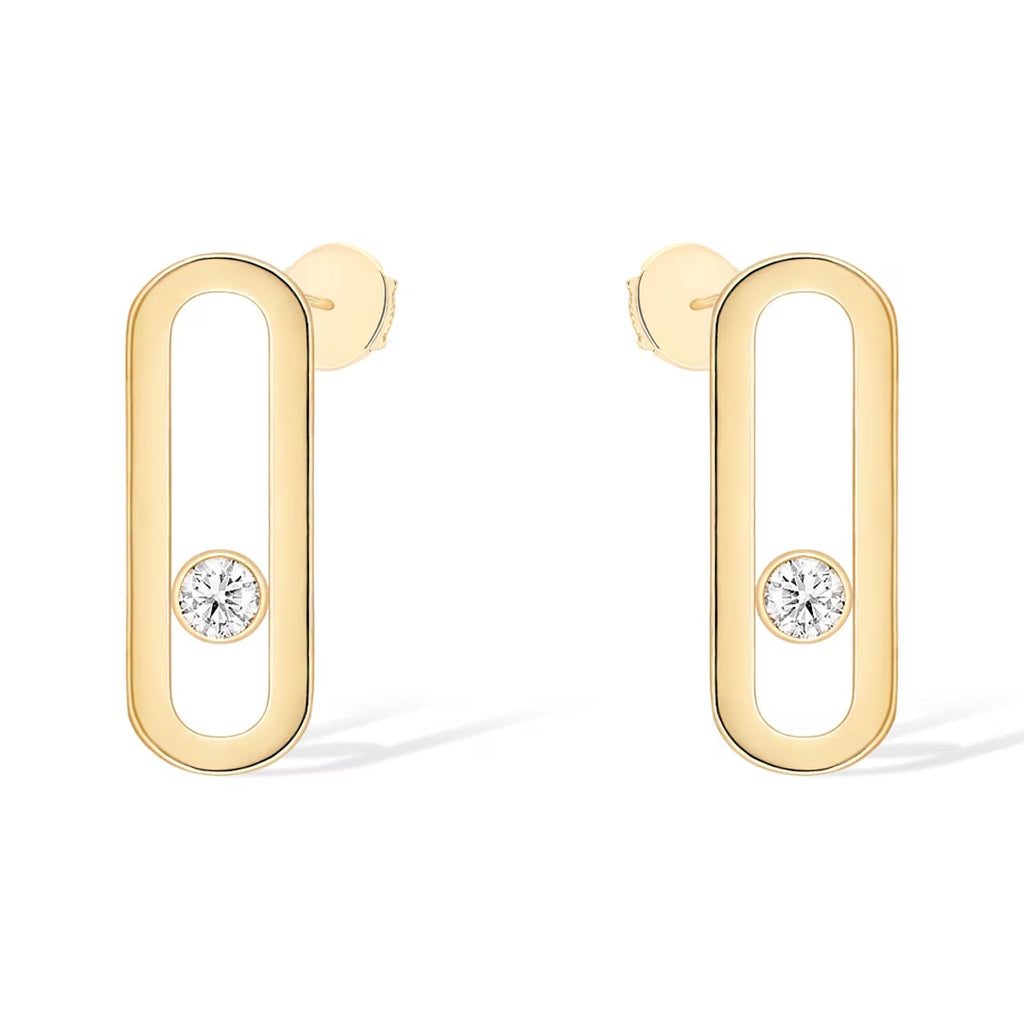 [[⭐DORISW] ] MOVE UNO SMALL 1 DIAMOND EARRINGS