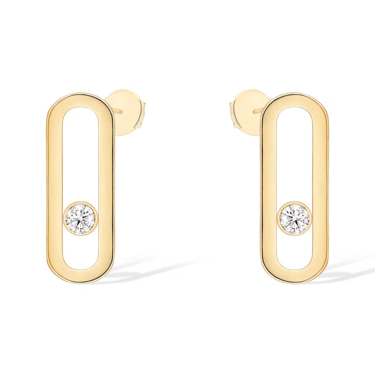 [[⭐DORISW] ] MOVE UNO SMALL 1 DIAMOND EARRINGS
