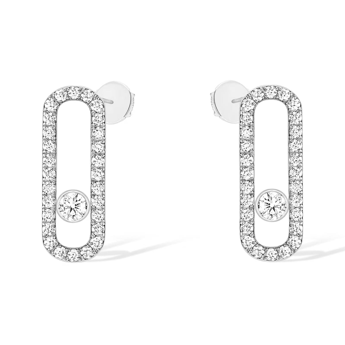 [[⭐DORISW] ] MOVE UNO DIAMANT-OHRSTECKER MIT PAVÉ-FASSUNG
