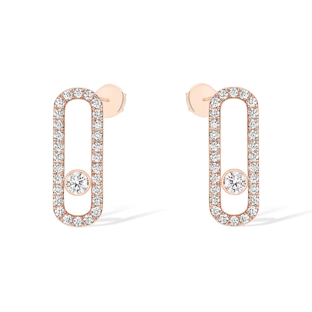 [[⭐DORISW] ] MOVE UNO DIAMANT-OHRSTECKER MIT PAVÉ-FASSUNG