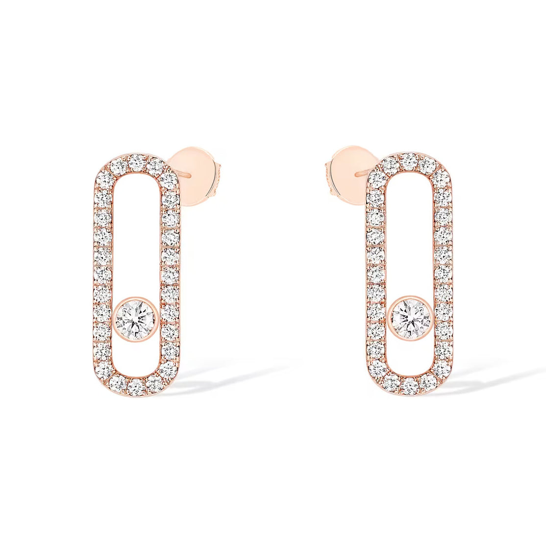 [[⭐DORISW] ] MOVE UNO DIAMANT-OHRSTECKER MIT PAVÉ-FASSUNG
