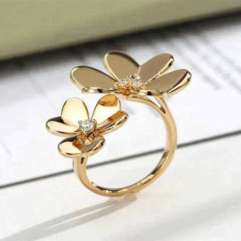 [⭐DORISW] CLOVER COSMOS GOLD-DIAMANT-RING