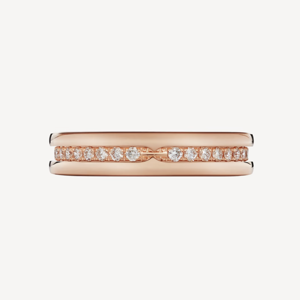 [⭐DORISW]ZERO 1 ONE-BAND PAVED DIAMONDS ON THE SPIRAL RING