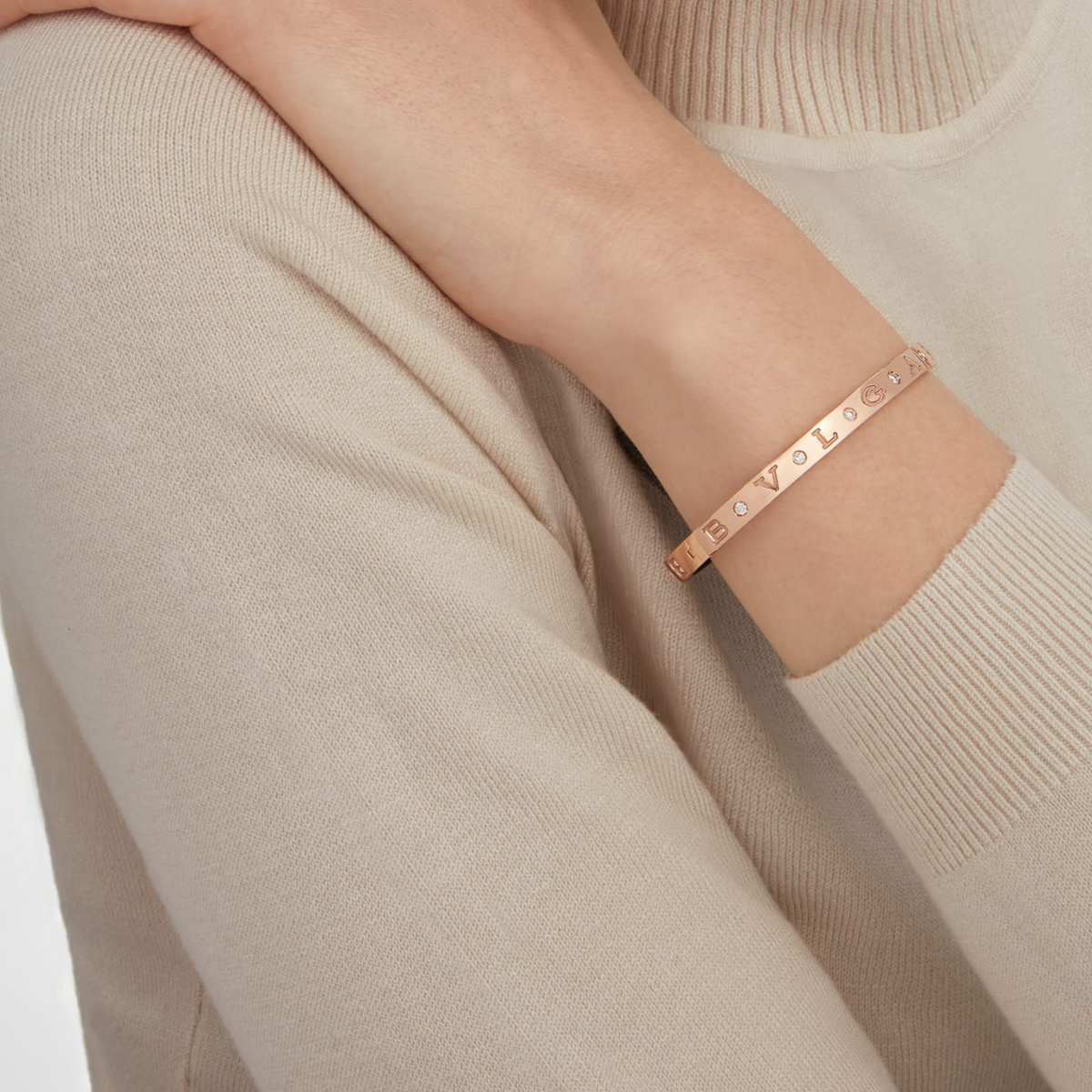 [⭐DORISW]ZERO 1 ROSÉGOLD 12 DIAMANTEN ARMBAND