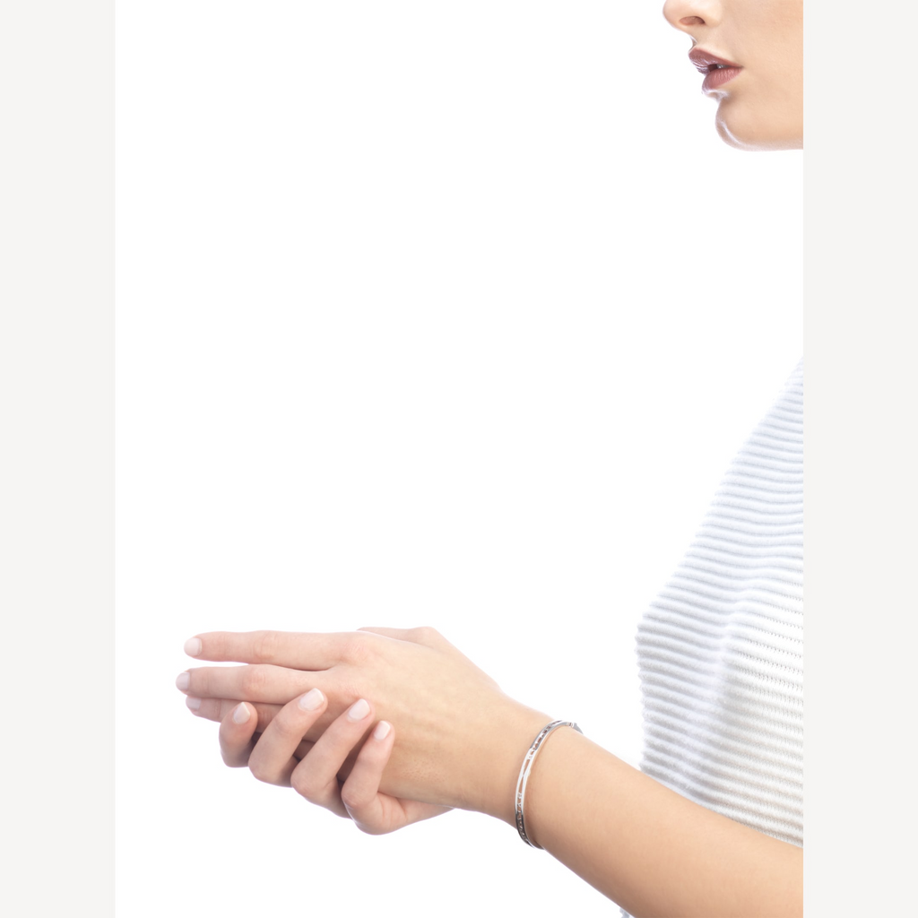 [⭐DORISW]ZERO 1 SPIRAL-LOGO-ARMBAND SILBER