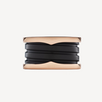 [⭐DORISW]ZERO 1 FOUR-BAND LOOPS AND BLACK CERAMIC SPIRAL PINK GOLD RING