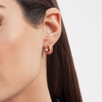 [⭐DORISW]ZERO 1 ROCK GOLD EARRINGS WITH STUDDED SPIRAL AND PAVED DIAMONDS