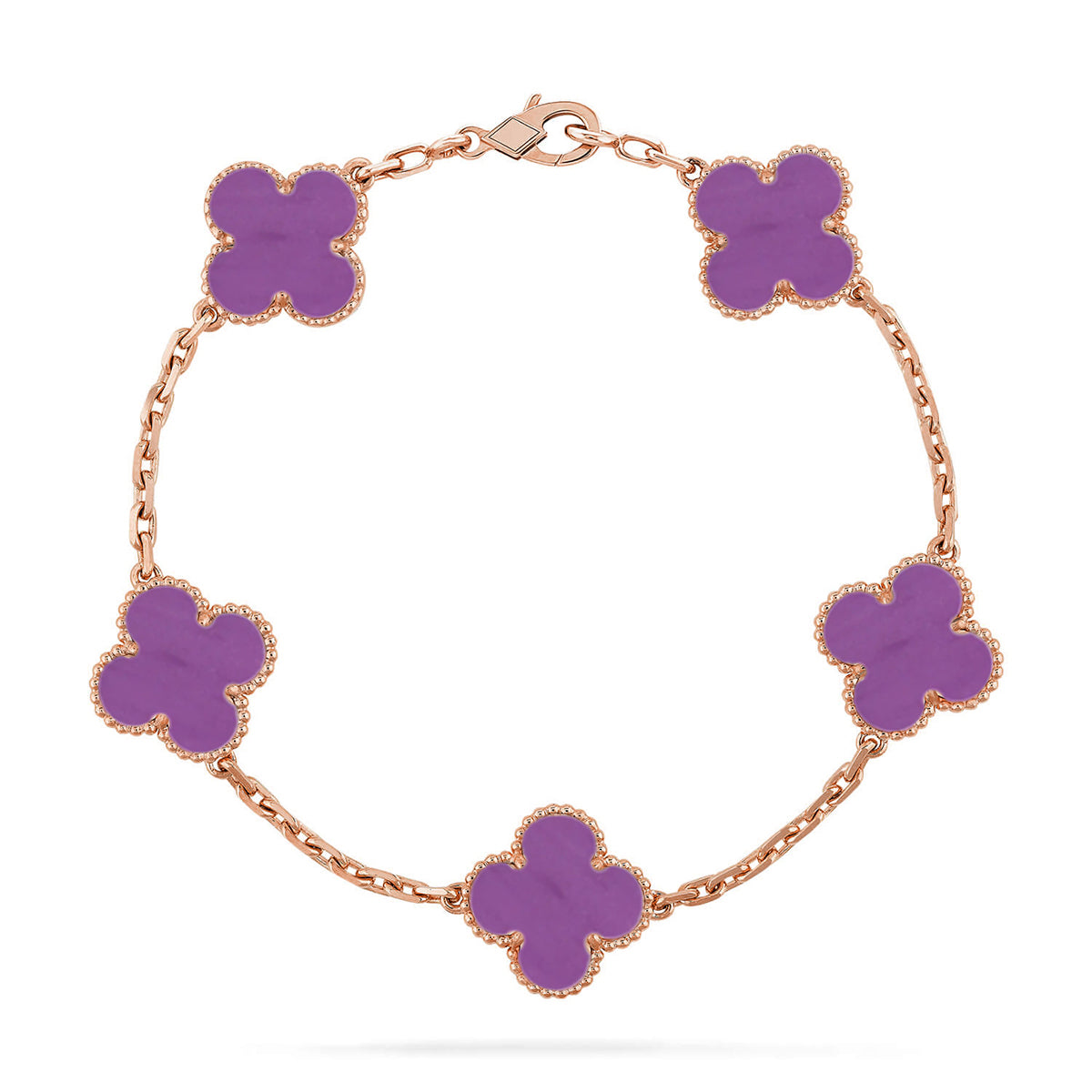 [[⭐DORISW] ]New  CLOVER 5 MOTIF VIOLET BRACELET COLLECTION