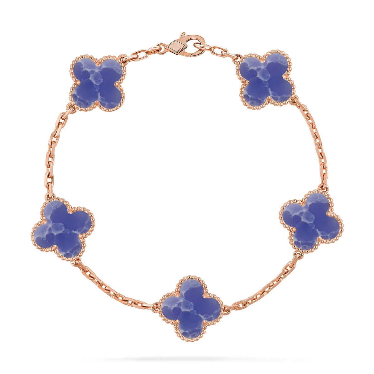 [[⭐DORISW] ]NEUE CLOVER 5 MOTIF ARMBAND-KOLLEKTION MIT BLAUEN ADERN