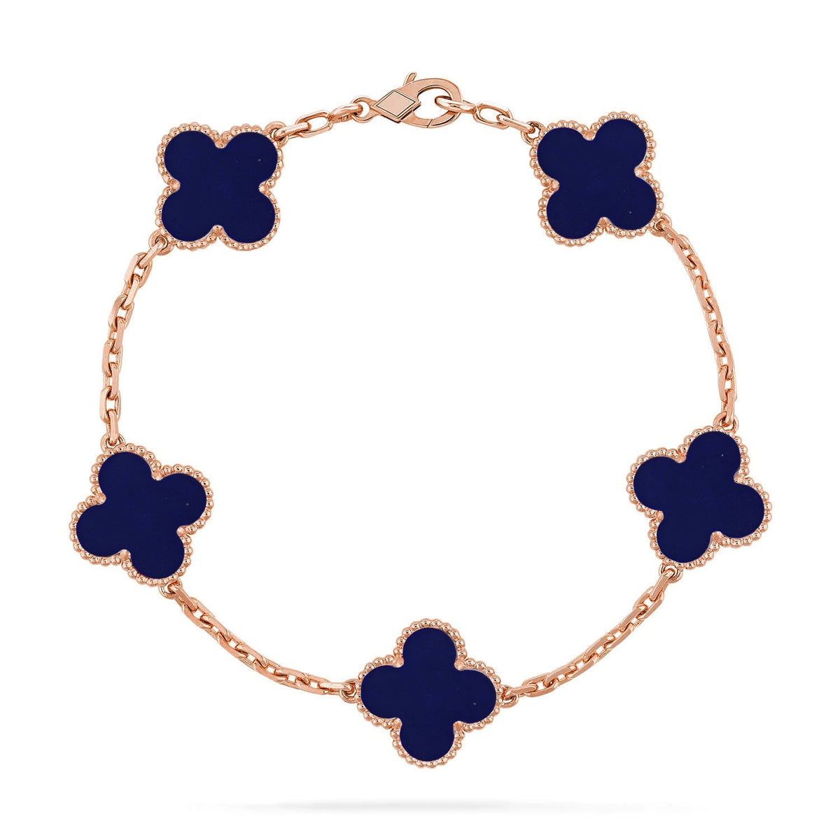 [[⭐DORISW] ]NEUE KOLLEKTION: CLOVER 5-MOTIV ARMBAND MIT LAPISLAZULI