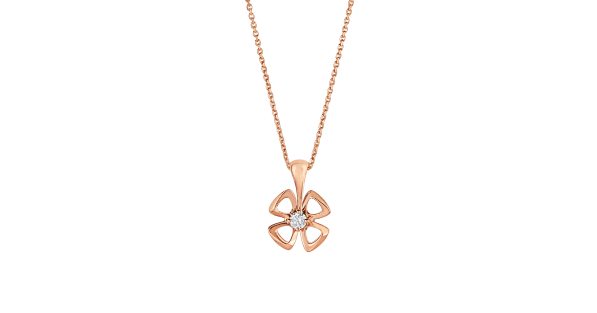[⭐DORISW]FIOREVER HALSKETTE MIT DIAMANT-MITTELSTEIN