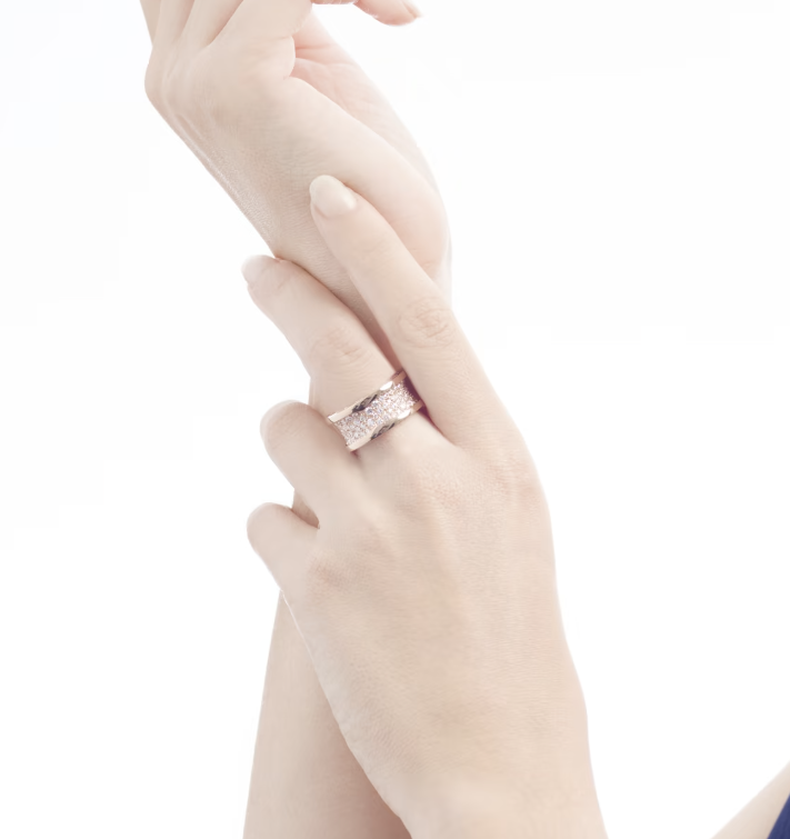 [⭐DORISW]ZERO 1 MIT DIAMANTBESATZ AM SPIRALRING