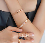 [⭐DORISW]Move Noa Armreif aus Roségold mit Pavé-Diamanten
