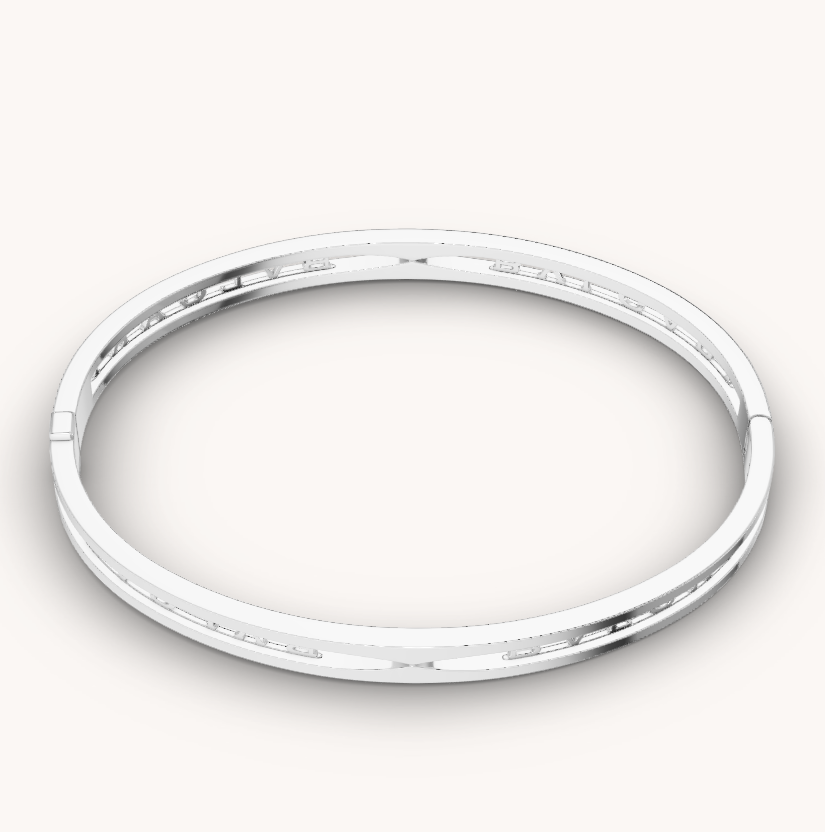 [⭐DORISW]ZERO 1 SPIRAL-LOGO-ARMBAND SILBER