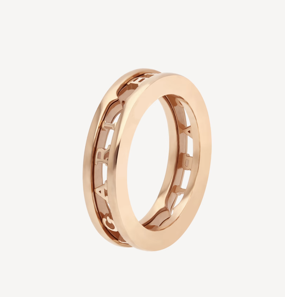 [⭐DORISW]ZERO 1 ワンバンド オープンワークロゴ スパイラルリング