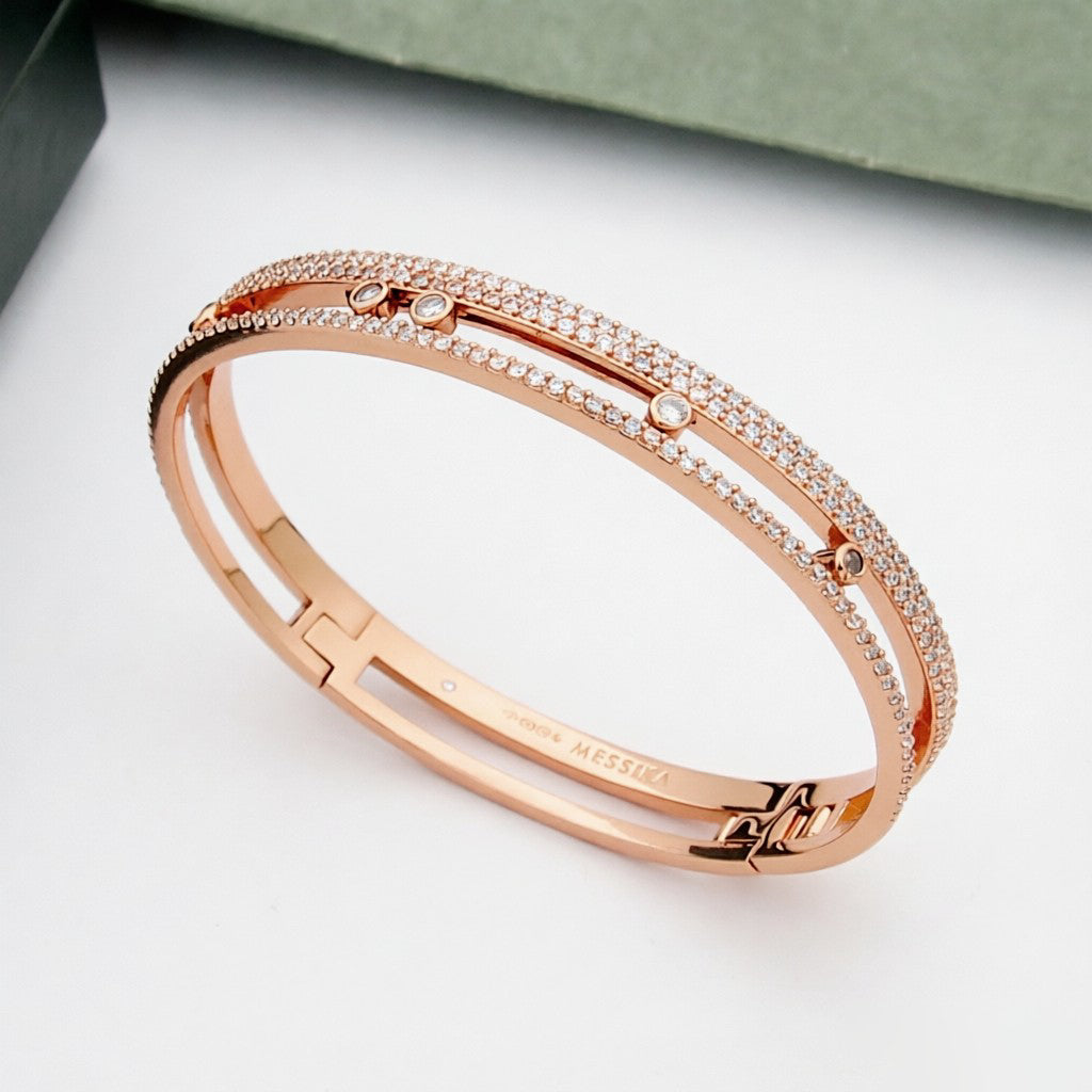 [⭐DORISW]Move Romane Armreif mit Pavé-Besatz