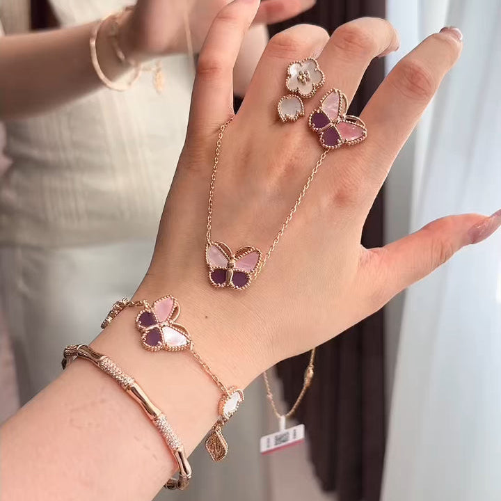 [[⭐DORISW] ] 26 NEW CLOVER LUCKY LIGHT PURPLE SET