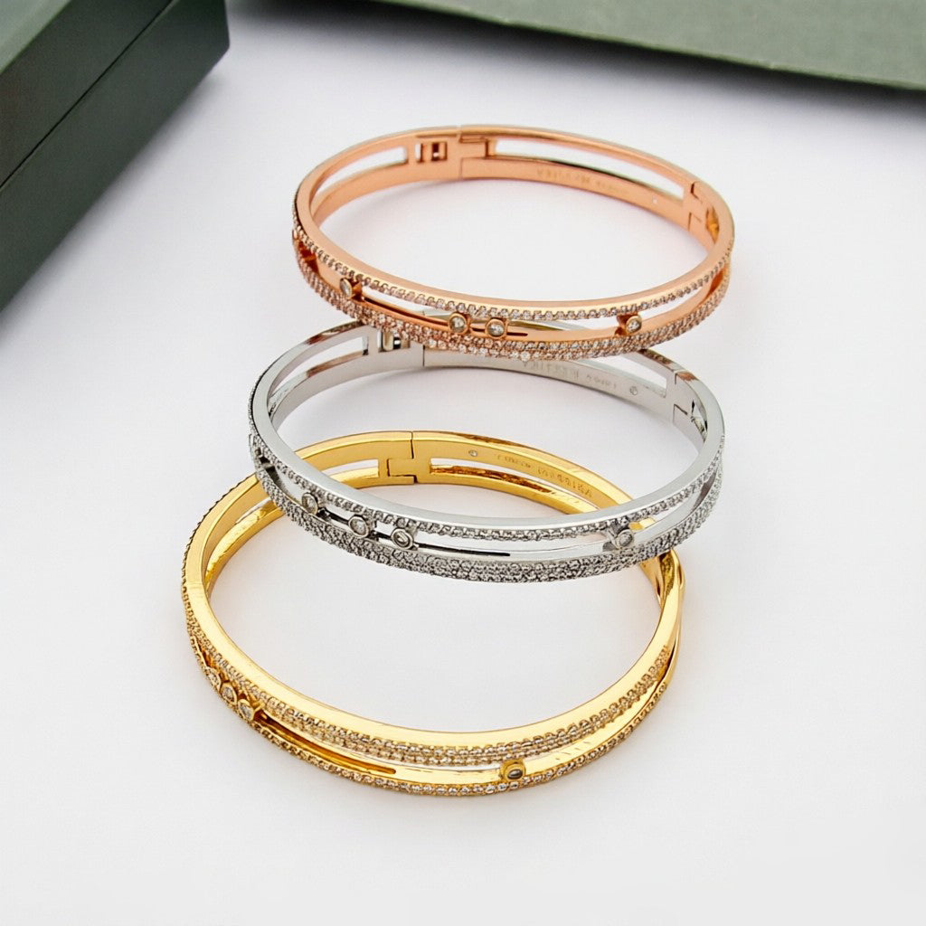 [⭐DORISW]Move Romane Armreif mit Pavé-Besatz