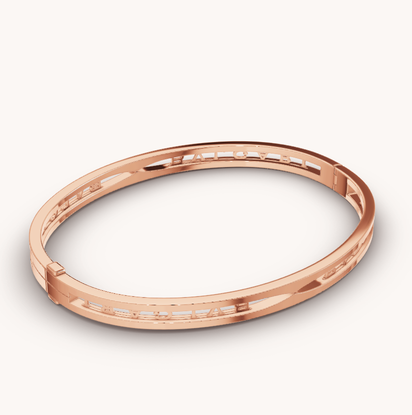 [⭐DORISW]ZERO 1 SPIRAL LOGO PINK GOLD BRACELET