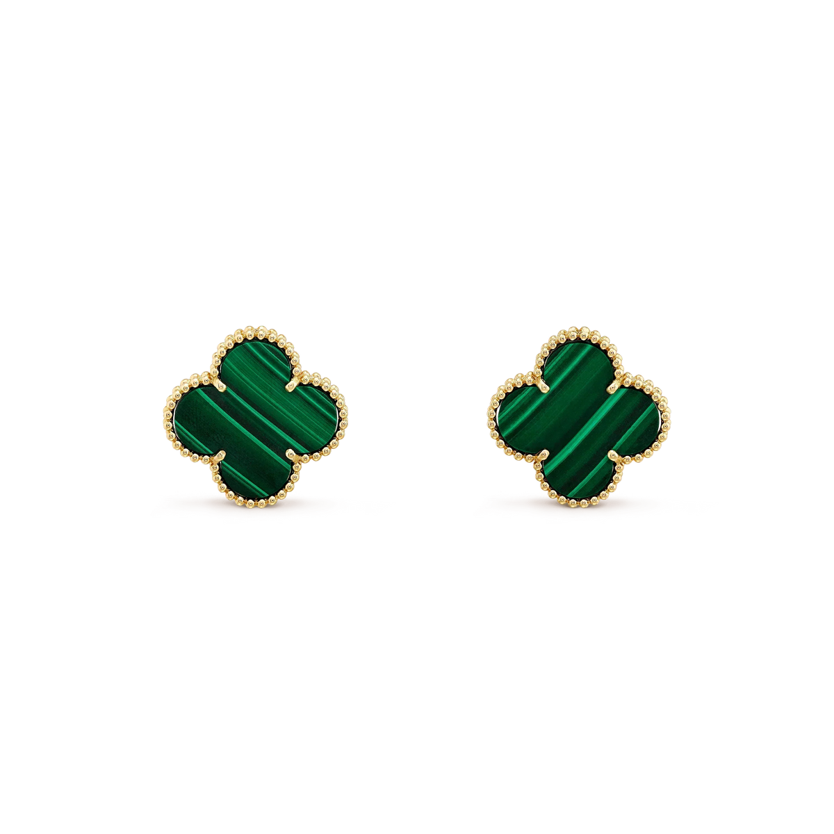 [⭐DORISW] CLOVER MINI 9,5MM MALACHIT OHRRINGE