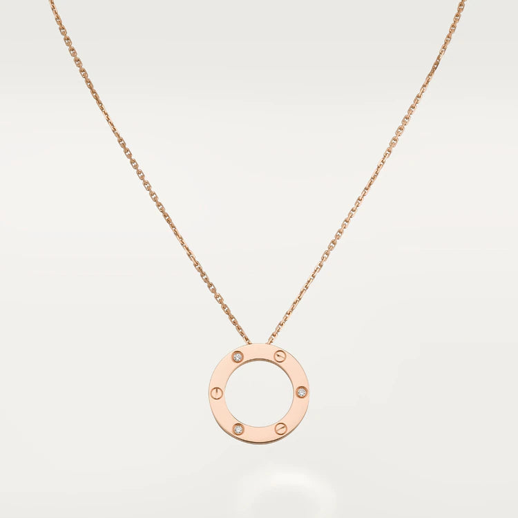 [⭐DORISW] LOVE NECKLACE 16MM 3 DIAMONDS