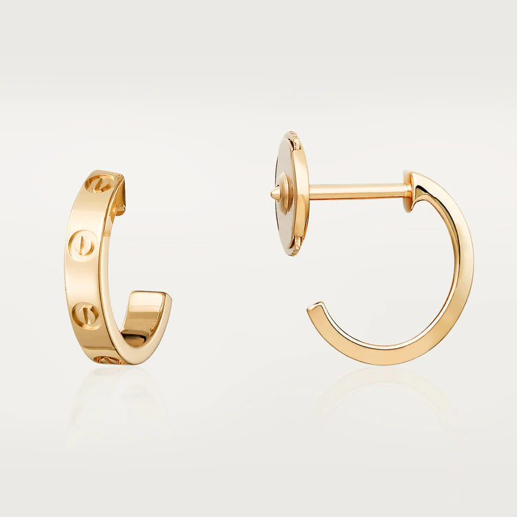[⭐DORISW] LOVE EARRINGS 2.65MM PINK GOLD