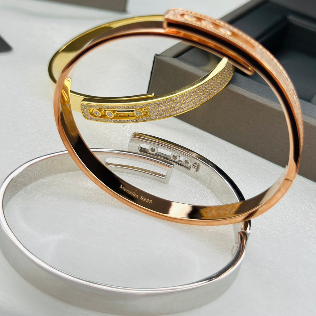 [⭐DORISW]Move Noa Armreif aus Roségold mit Pavé-Diamanten