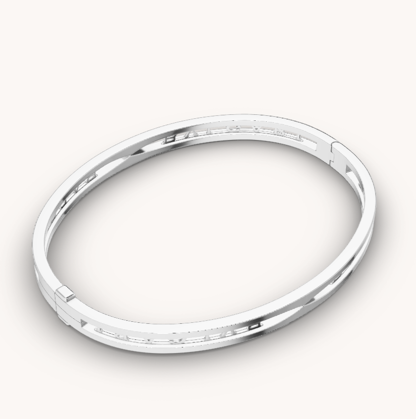 [⭐DORISW]ZERO 1 SPIRAL-LOGO-ARMBAND SILBER
