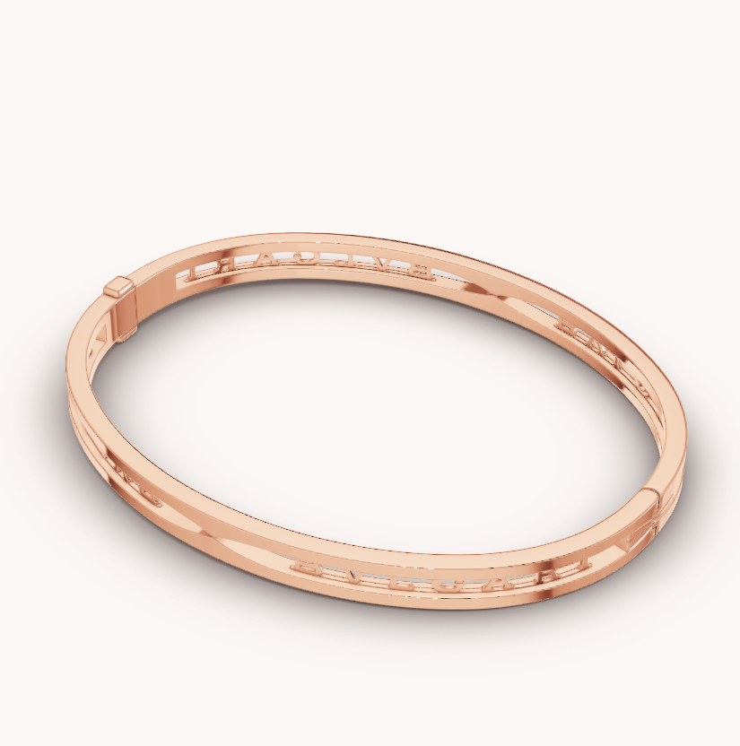 [⭐DORISW]ZERO 1 SPIRAL LOGO PINK GOLD BRACELET