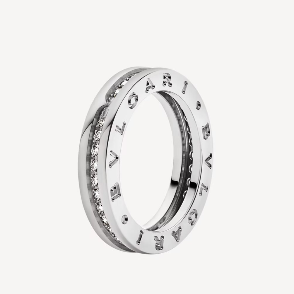 [⭐DORISW]ZERO 1 ONE-BAND PAVED DIAMONDS ON THE SPIRAL RING