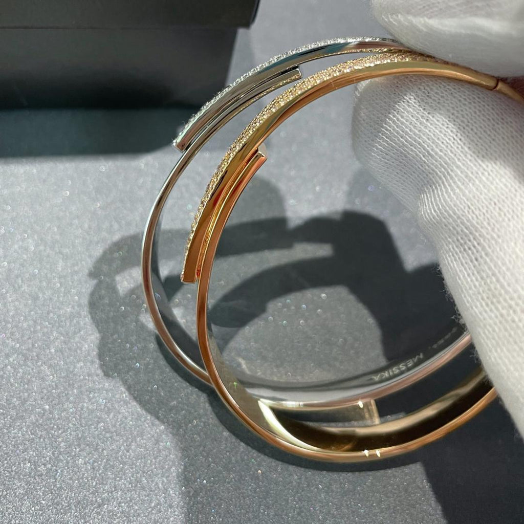 [⭐DORISW]Move Noa Armreif aus Roségold mit Pavé-Diamanten
