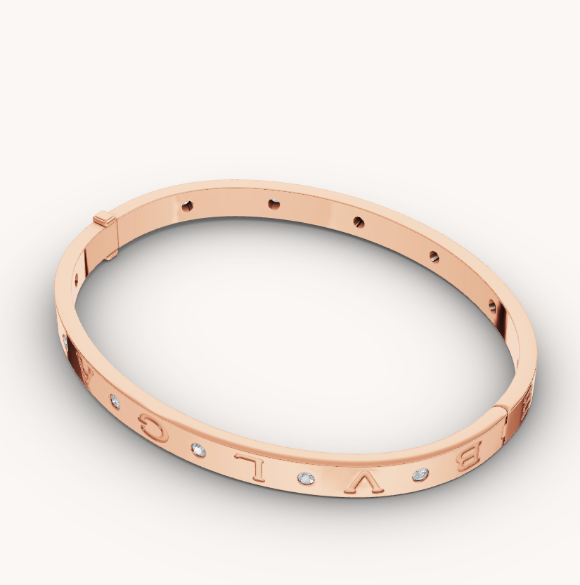 [⭐DORISW]ZERO 1 ROSÉGOLD 12 DIAMANTEN ARMBAND