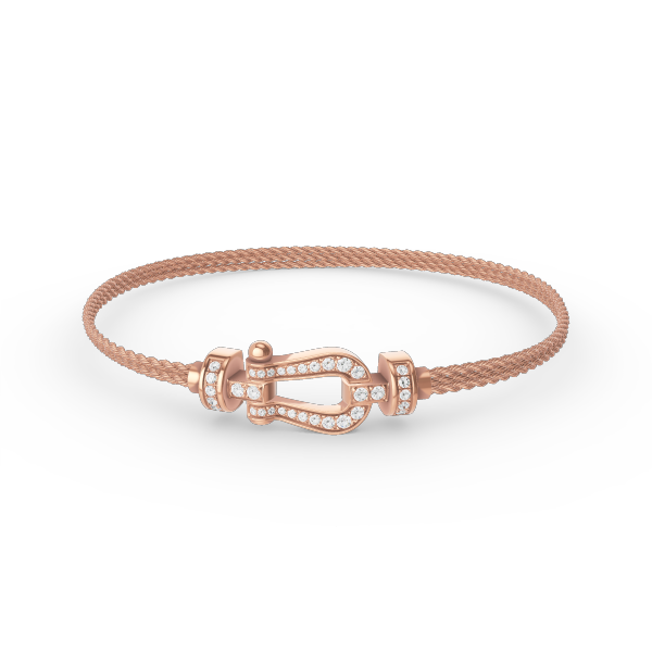 [⭐DORISW] FORCE SMALL HORSESHOE  DIAMOND CHAIN ROPE BRACELET