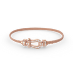 [⭐DORISW] FORCE SMALL HORSESHOE  DIAMOND CHAIN ROPE BRACELET