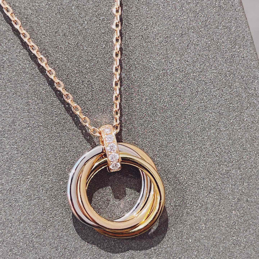 [⭐DORISW] TRINITY NECKLACE GOLD  DIAMONDS